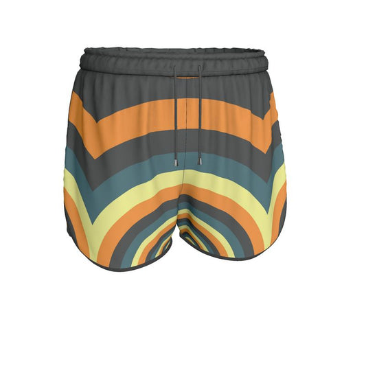 Running Shorts in circles orange