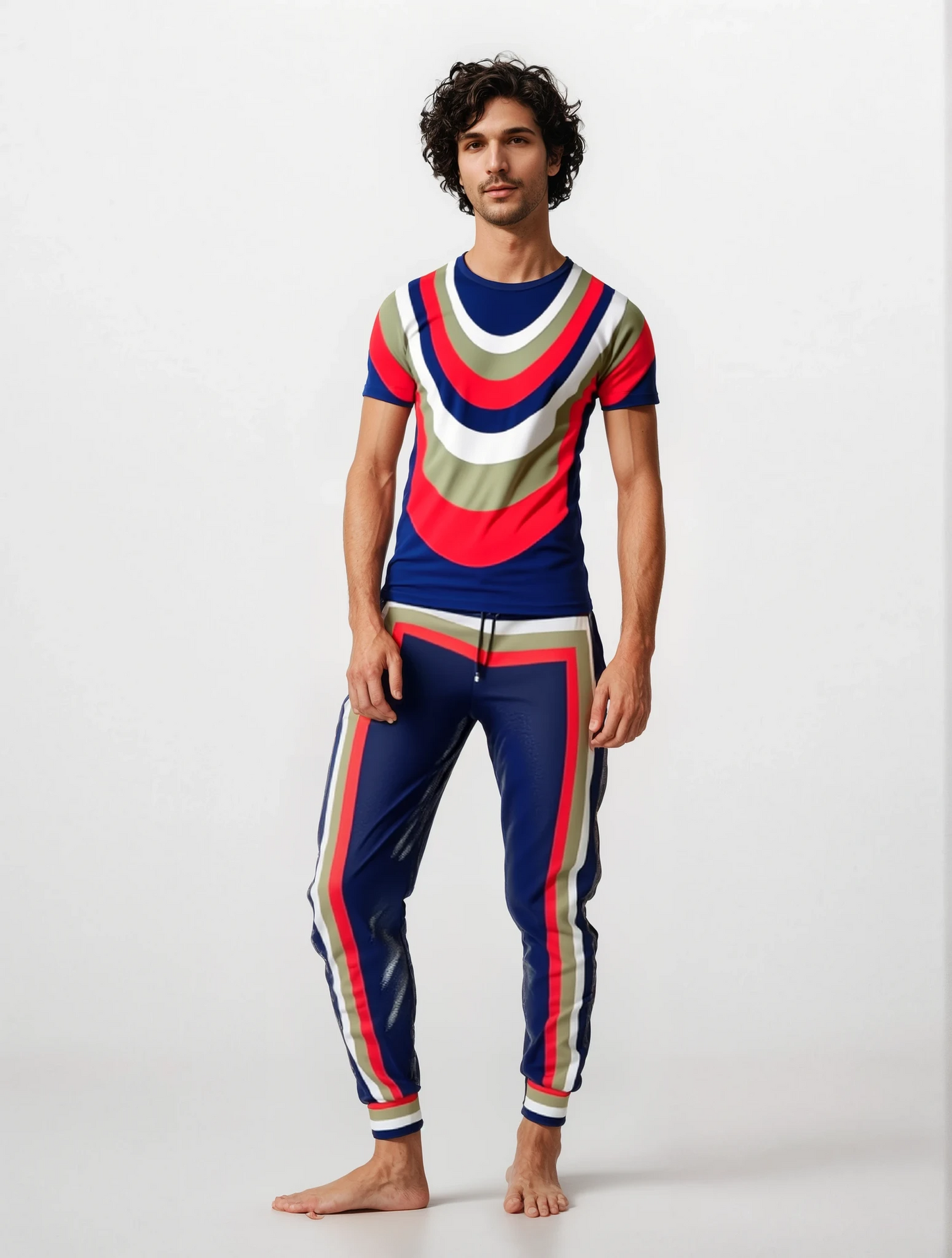 Jogging Bottoms in 3d drop sports blue