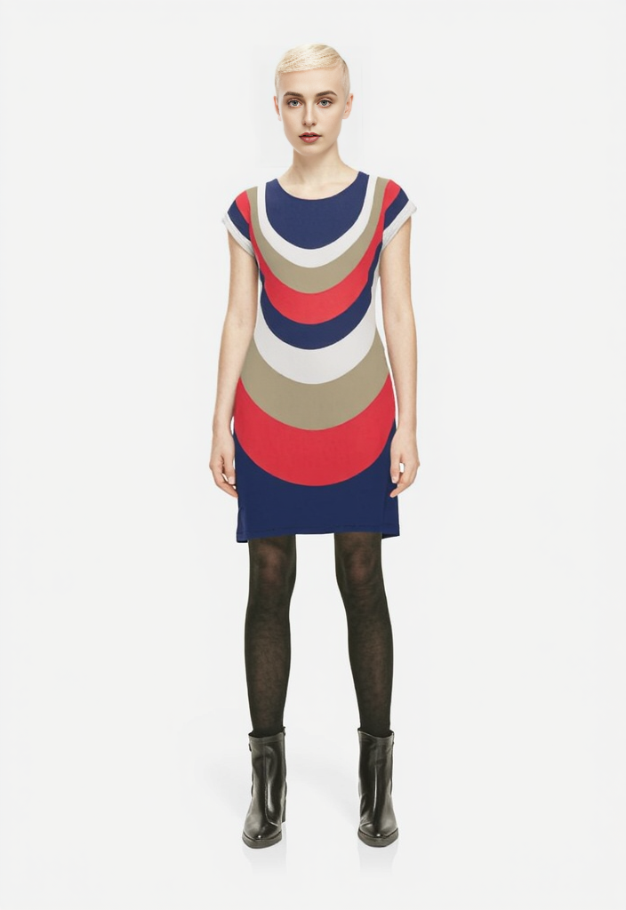 Tunic T-Shirt Dress in Drape Blue