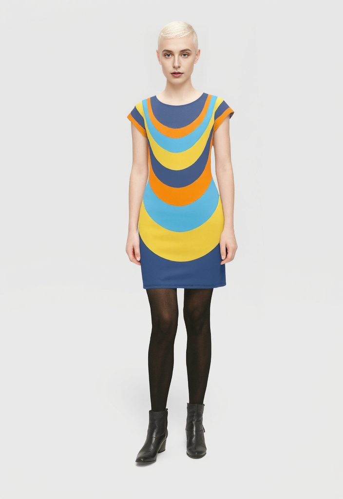 Tunic T-Shirt  Dress in Drape Vivid