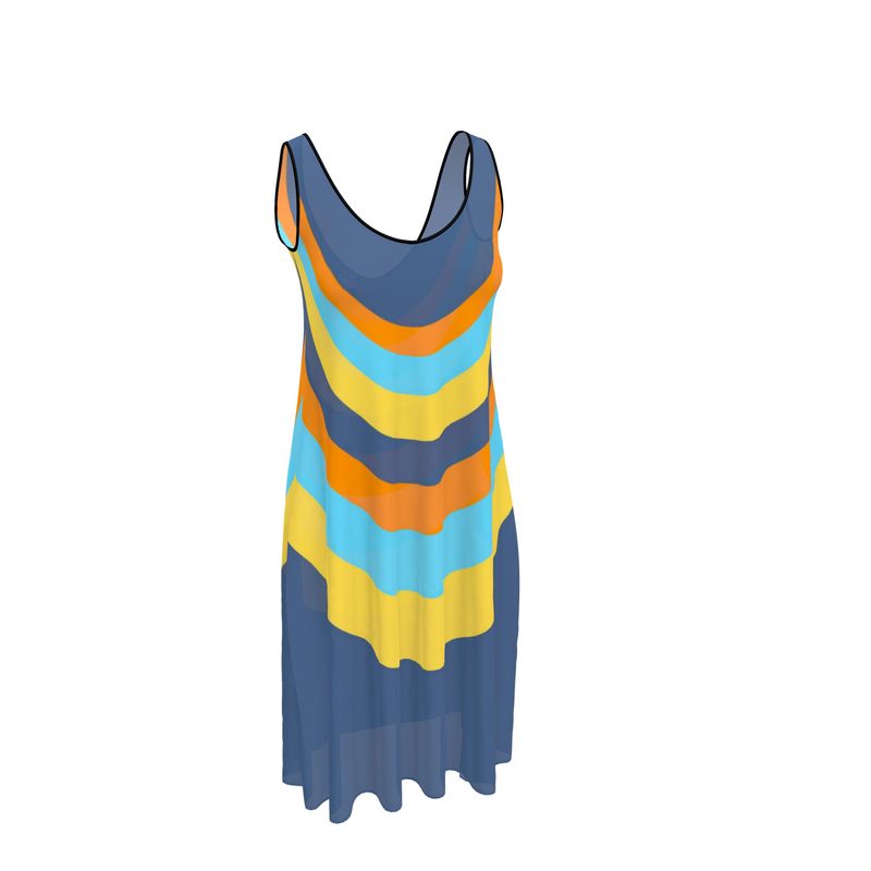 Sleeveless Midi Dress in drape vivid