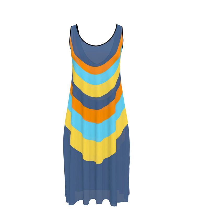 Sleeveless Midi Dress in drape vivid