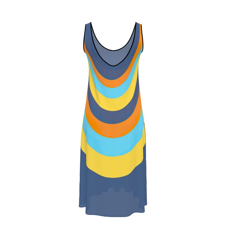 Sleeveless Midi Dress in drape vivid