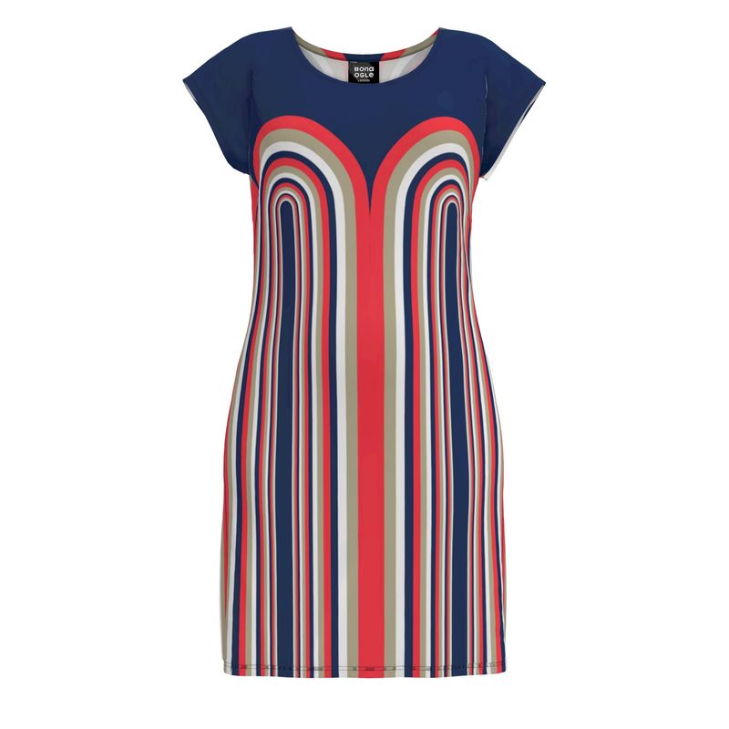 Tunic T-Dhirt Dress in Double Arch Blue