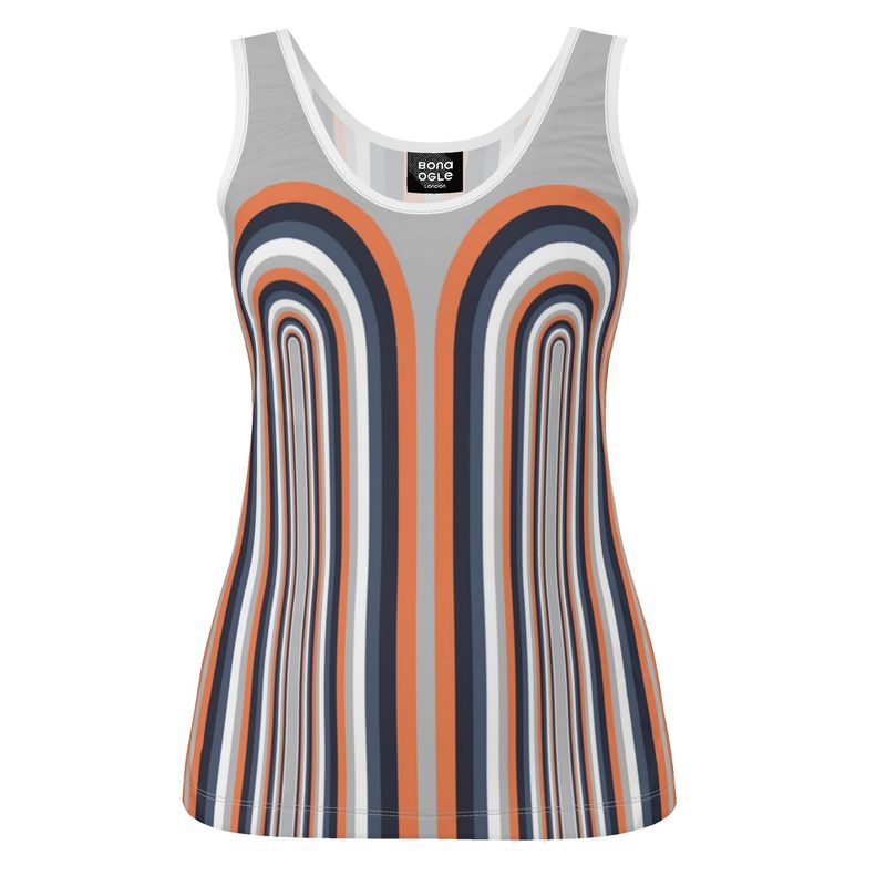 Vest Top in  arches gray coral