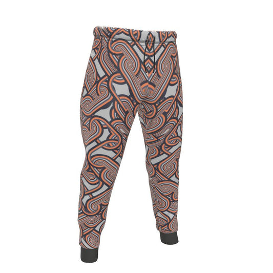 Jogging Bottoms in diagonal chains gray coral