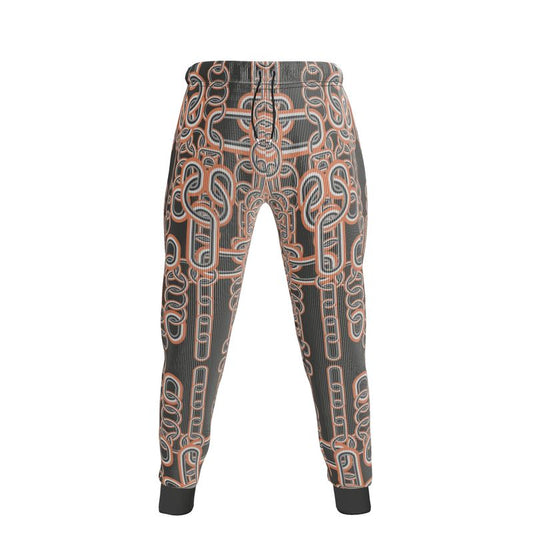 Jogging Bottoms in Diagonal Chains Gray Coral