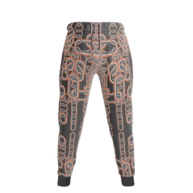 Jogging Bottoms in Diagonal Chains Gray Coral