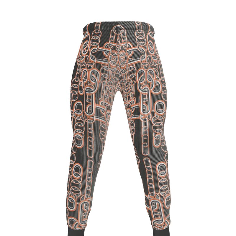 Jogging Bottoms in Diagonal Chains Gray Coral