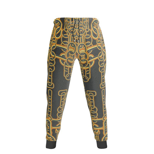 Jogging Bottoms in Diagonal Chains Orange
