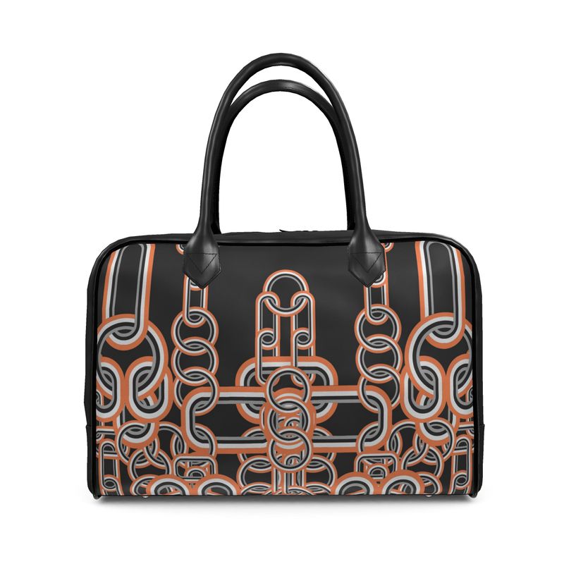 Holdall in Diagonal Chains Gray Coral
