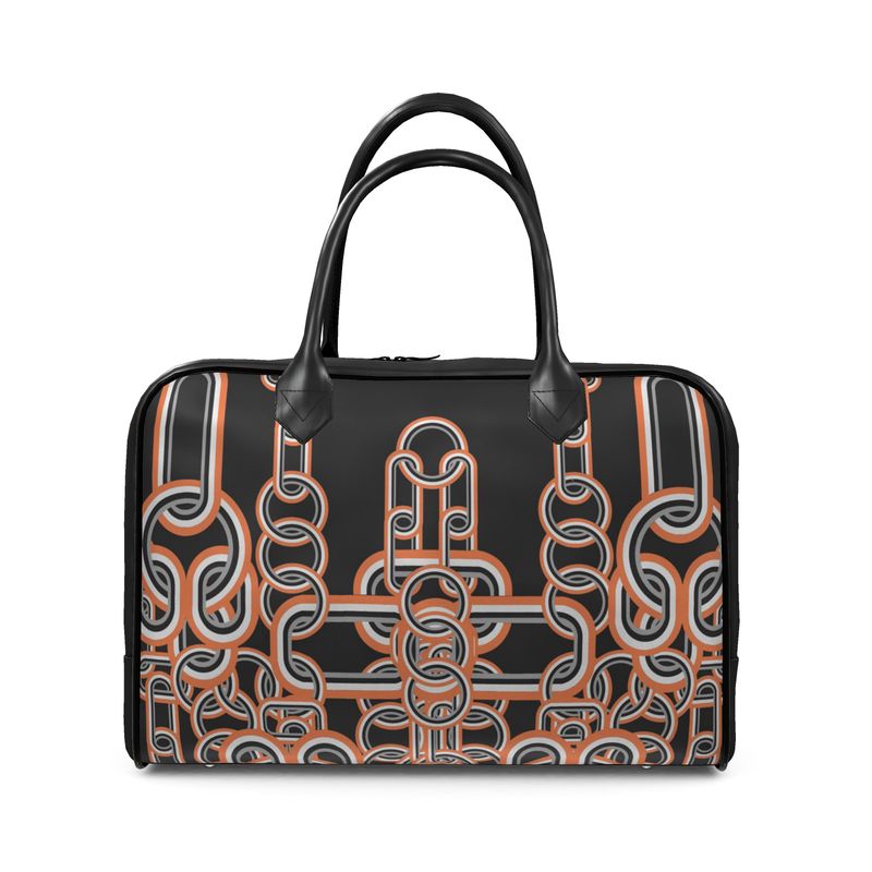 Holdall in Diagonal Chains Gray Coral
