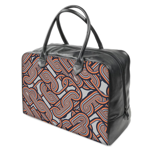 Holdall in diagonal chains gray coral