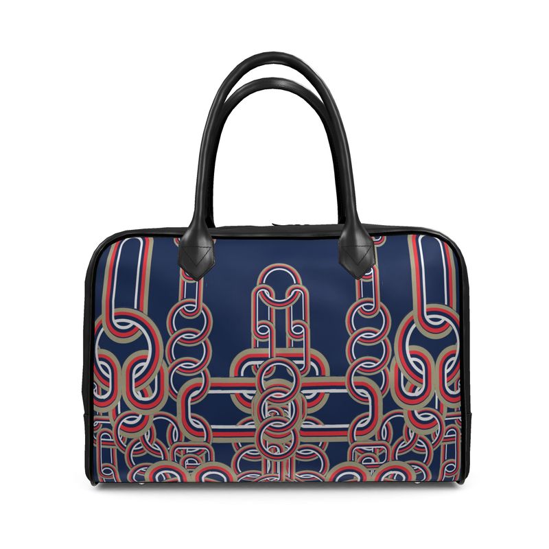 Holdall in Diagoinal Chains Blue