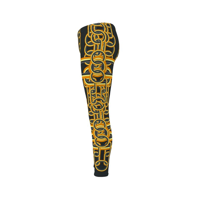 Leggings in Diagonal Chains Orange