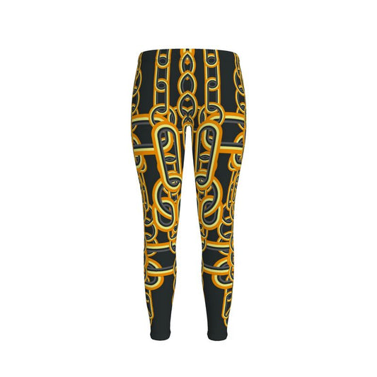 Leggings in Diagonal Chains Orange