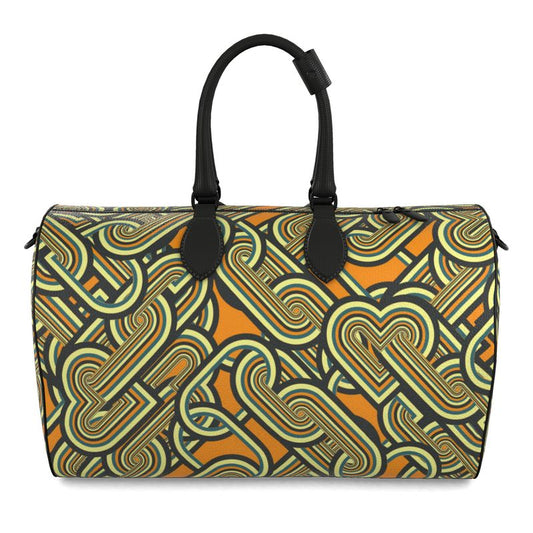 Duffle Bag in diagoonal chains orange