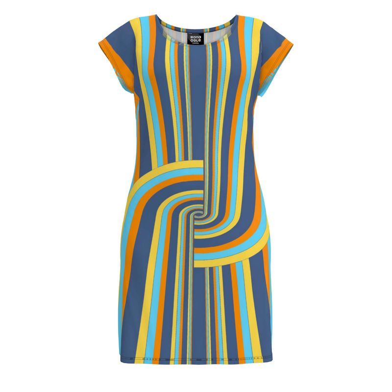 Tunic T Shirt Dress in loop vivid