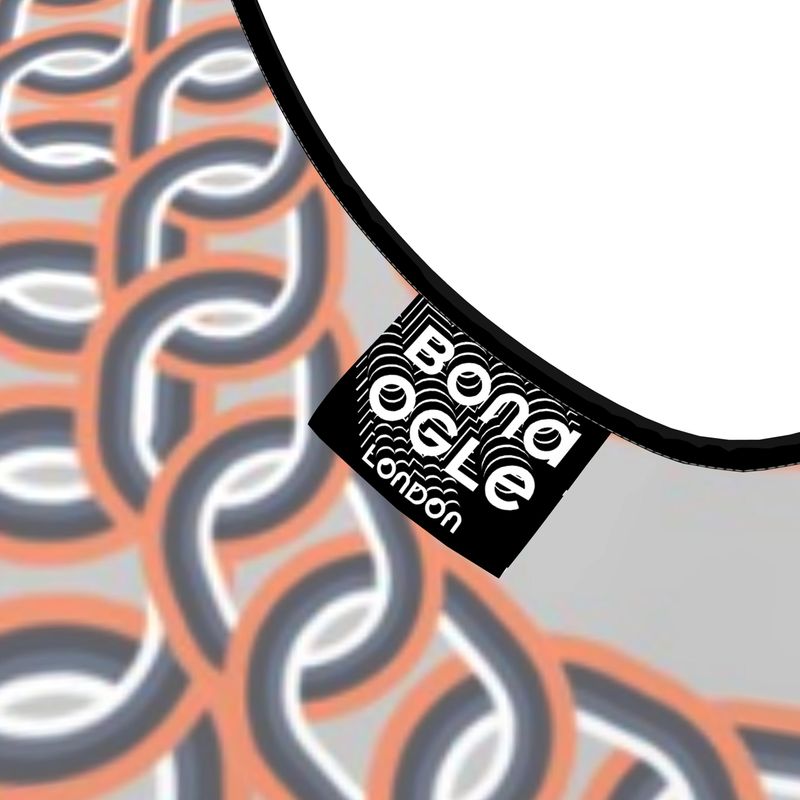 Sleeveless Midi Dress in  graduating chains in grey coral