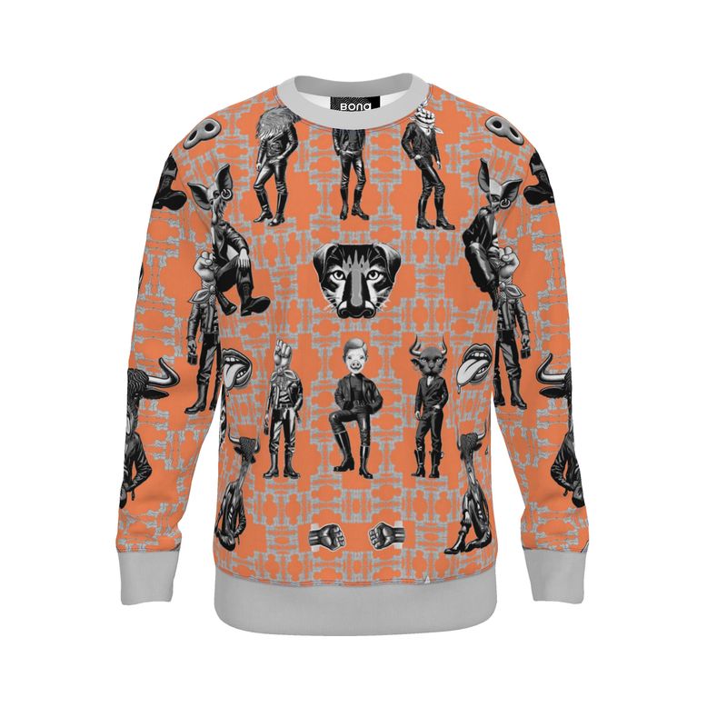 Sweatshirt in critters grey coral