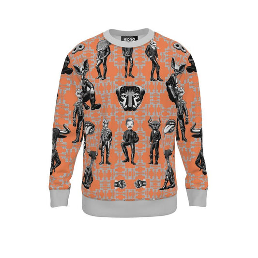 Sweatshirt in critters grey coral