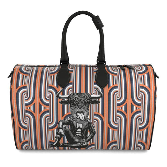 Duffle Bag in chain critters gray coral