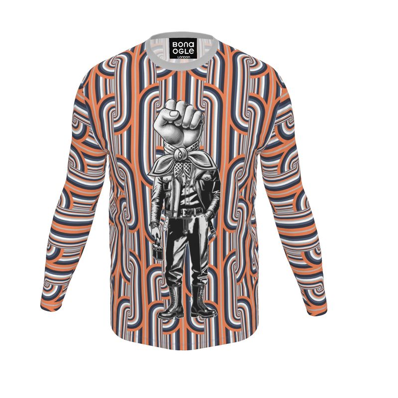 LS T-Shirt in chunky knuckle head gray coral