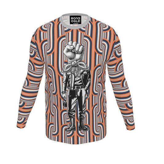 LS T-Shirt in chunky knuckle head gray coral