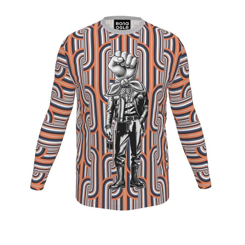LS T-Shirt in chunky knuckle head gray coral