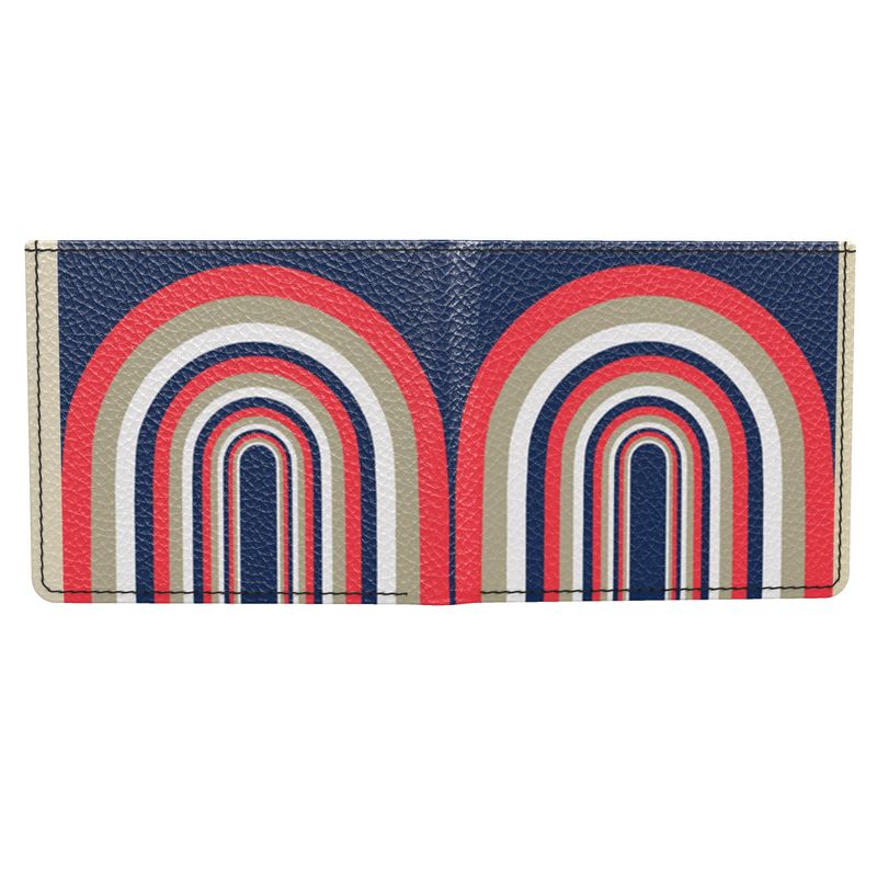 Folding Wallet  in Double Arches Blue