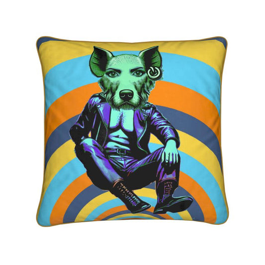 Cushions in Crcles Pig Dog Vivid