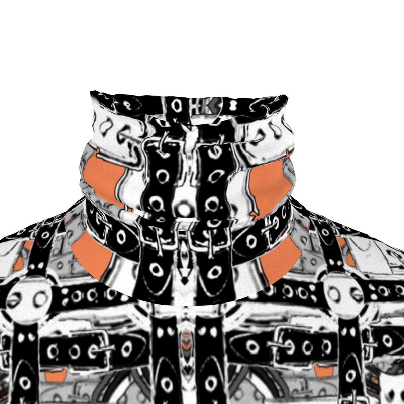 Slim Fit Roll Neck Top in Harness Gray Coral