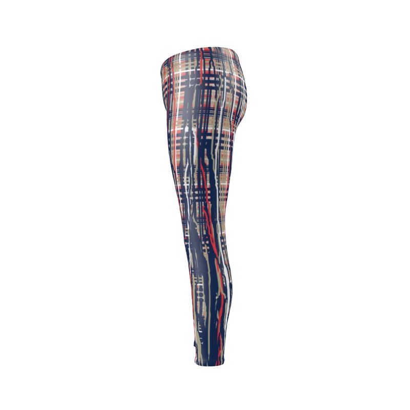 Leggings in Dripping Plaid Blure