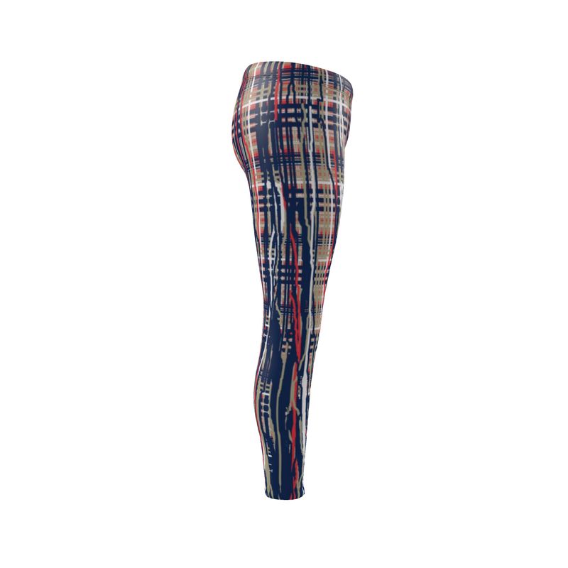 Leggings in Dripping Plaid Blure