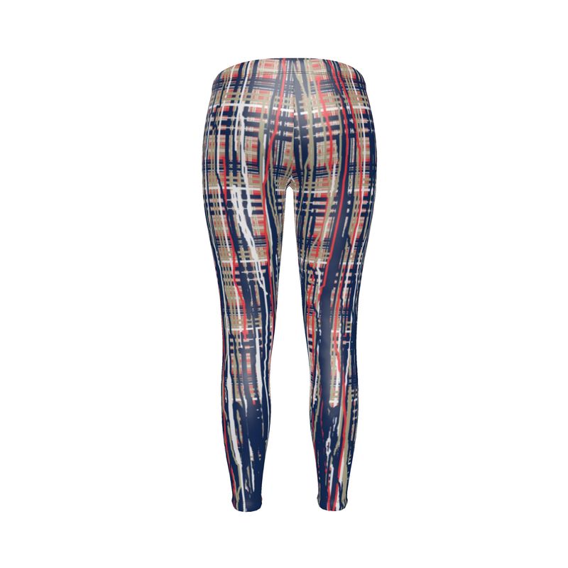 Leggings in Dripping Plaid Blure