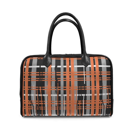 Holdalls in Dripping Plaid Gray Coral