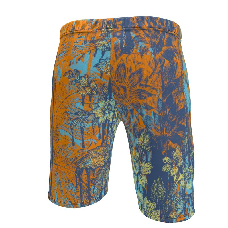 Sweat Shorts in Dripping Flowers Vivid Sky