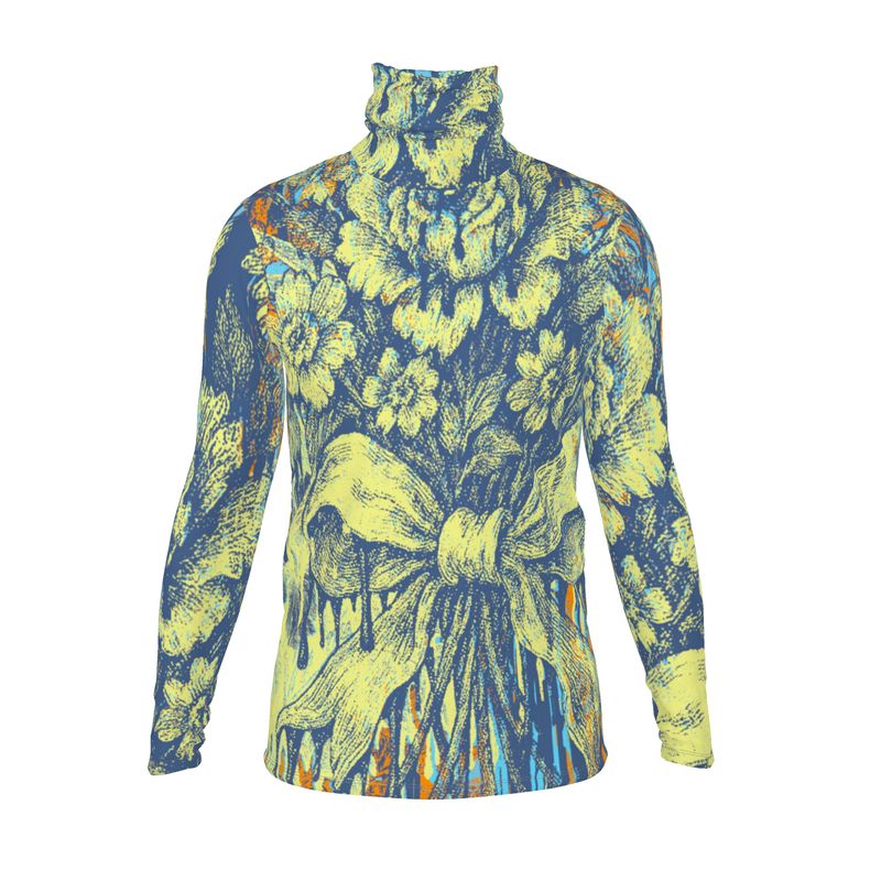 Slim Fit Roll Neck Top in Vivid