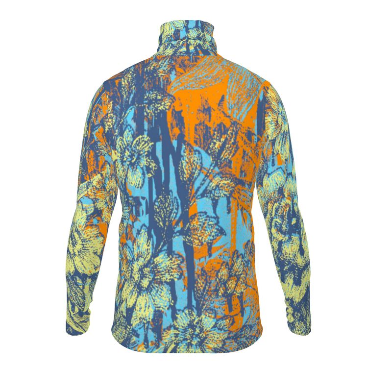 Slim Fit Roll Neck Top in Vivid
