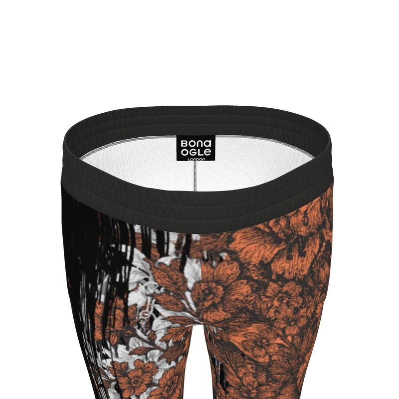 Tracksuit Trousers in Dripping Floral Gray Coral