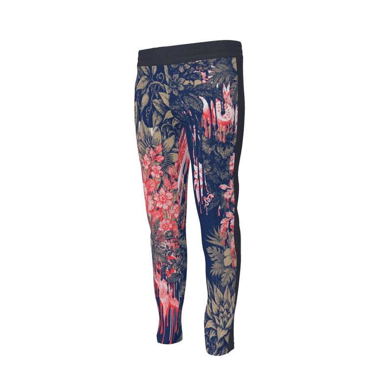 Tracksuit trousers in Dripping Flowers Blue - front