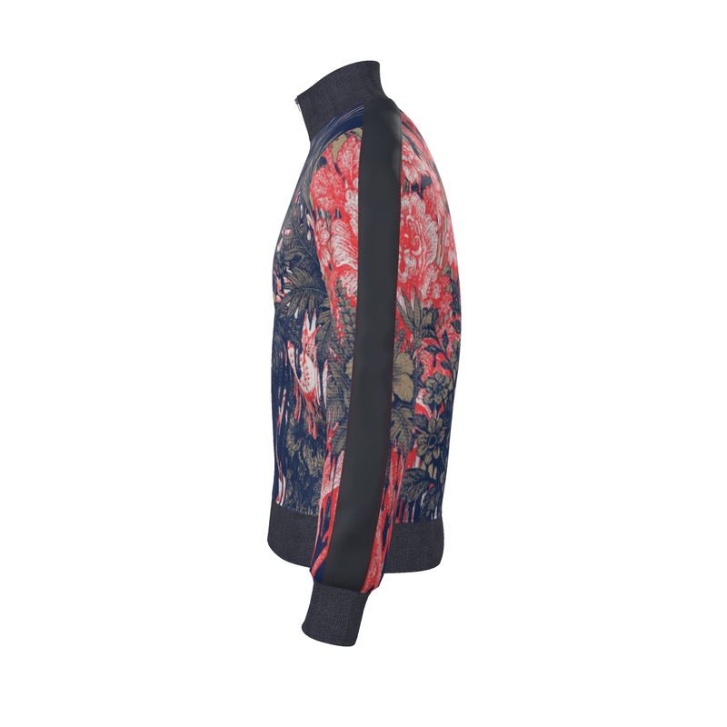 Tracksuit Jacket in dripping flowers blue