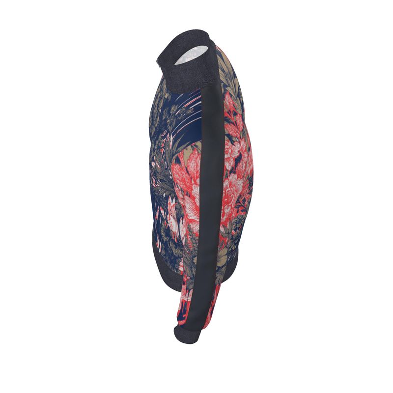 Tracksuit Jacket in dripping flowers blue