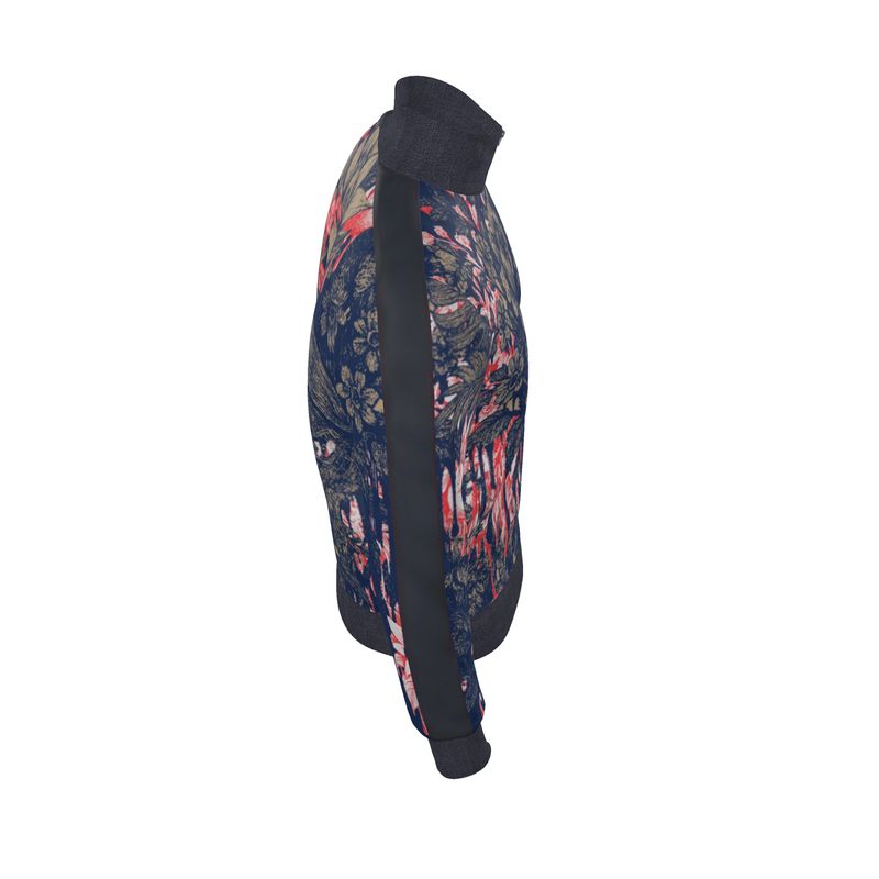 Tracksuit Jacket in dripping flowers blue