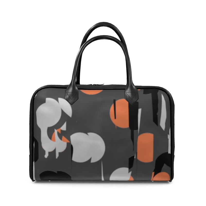 Holdalls in Exploding  Polka DotsGray Coral