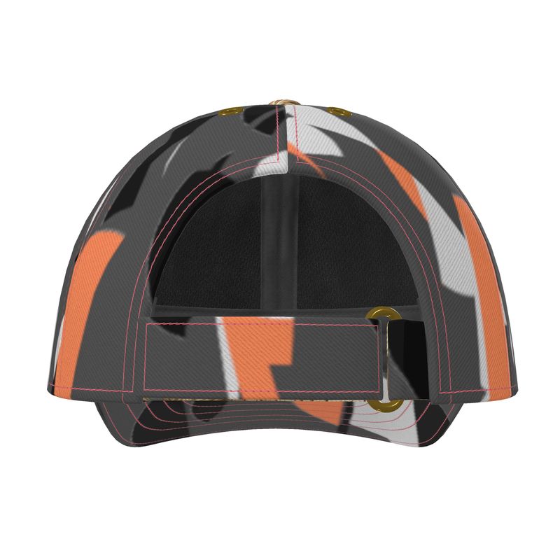 Baseball Cap in Exploding Polka D ots Gray