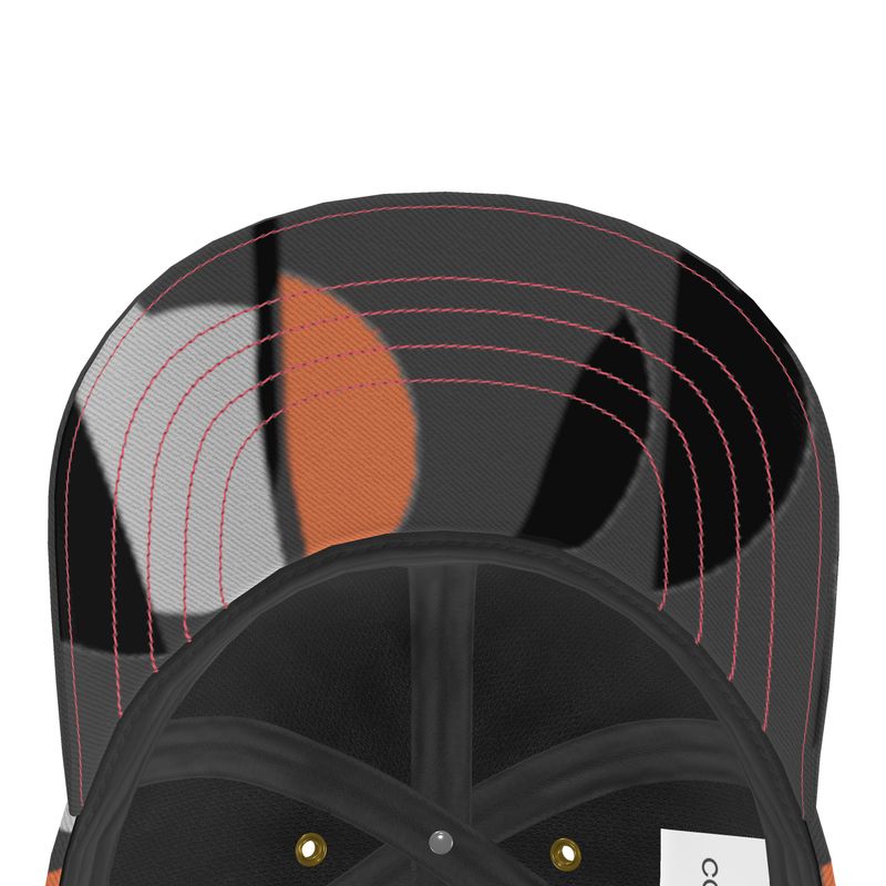 Baseball Cap in Exploding Polka D ots Gray