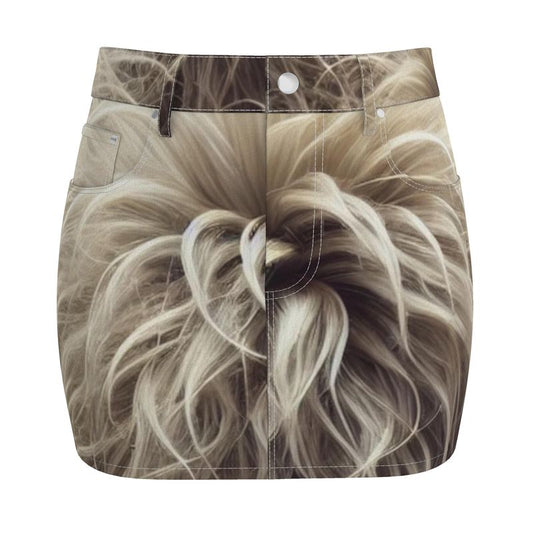 Denim Mini Skirt in Riah Rock