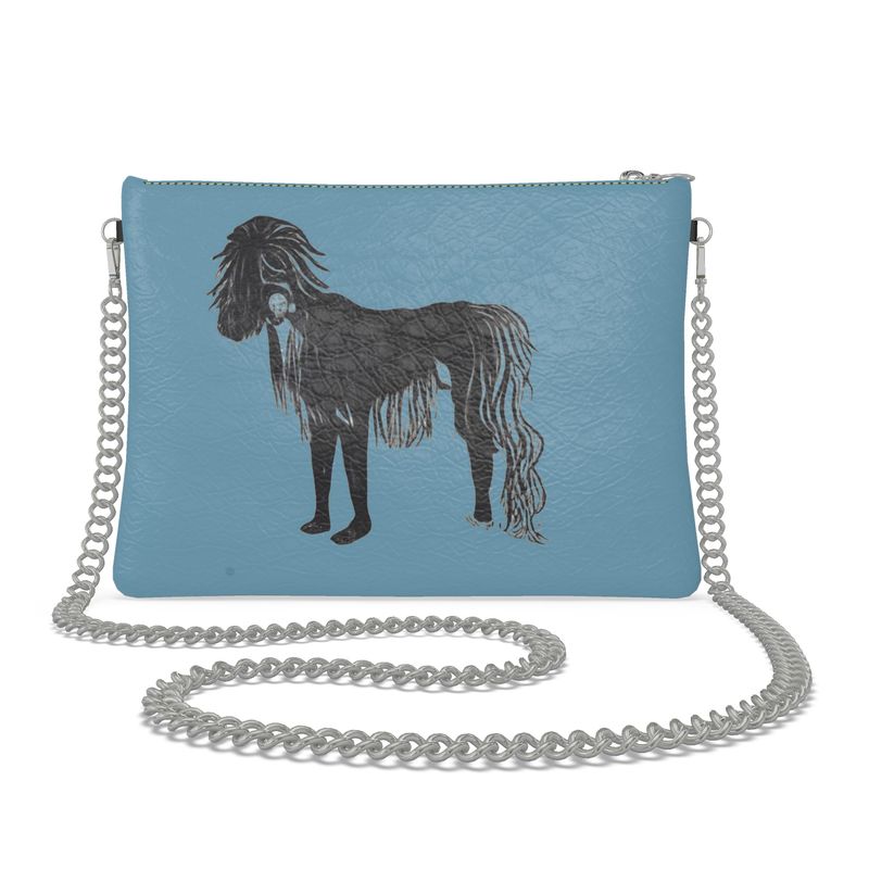 Disco Bag With Chain in hairy horse