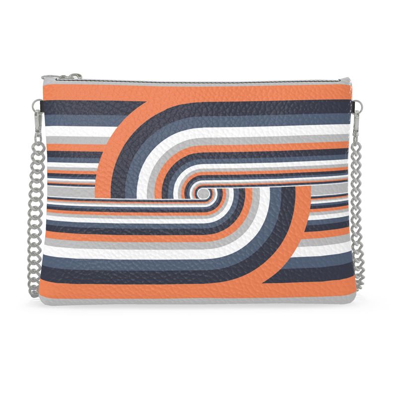 Disco Bag With Chain in  Gray Coral